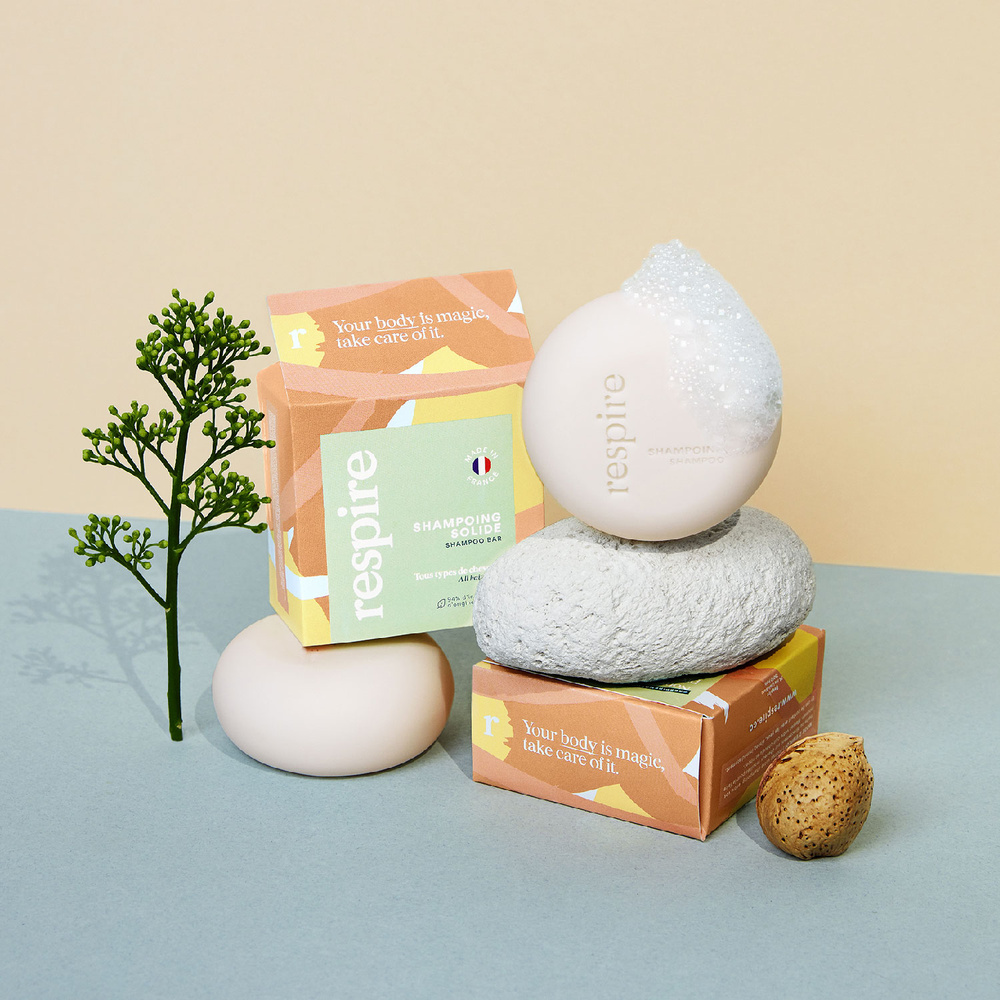 Respire Shampoing solide Lait d'Amandes 75gr SHAMPOING SOLIDE
