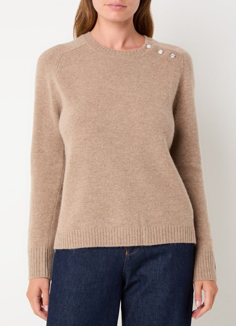 Maglione Gerard Darel Jolene a maglia fine, misto cashmere, con bottoni decorativi.