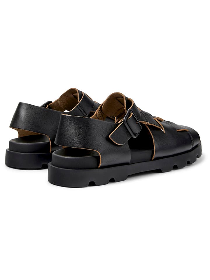 Camper Leder-Sandalen in Schwarz günstig kaufen