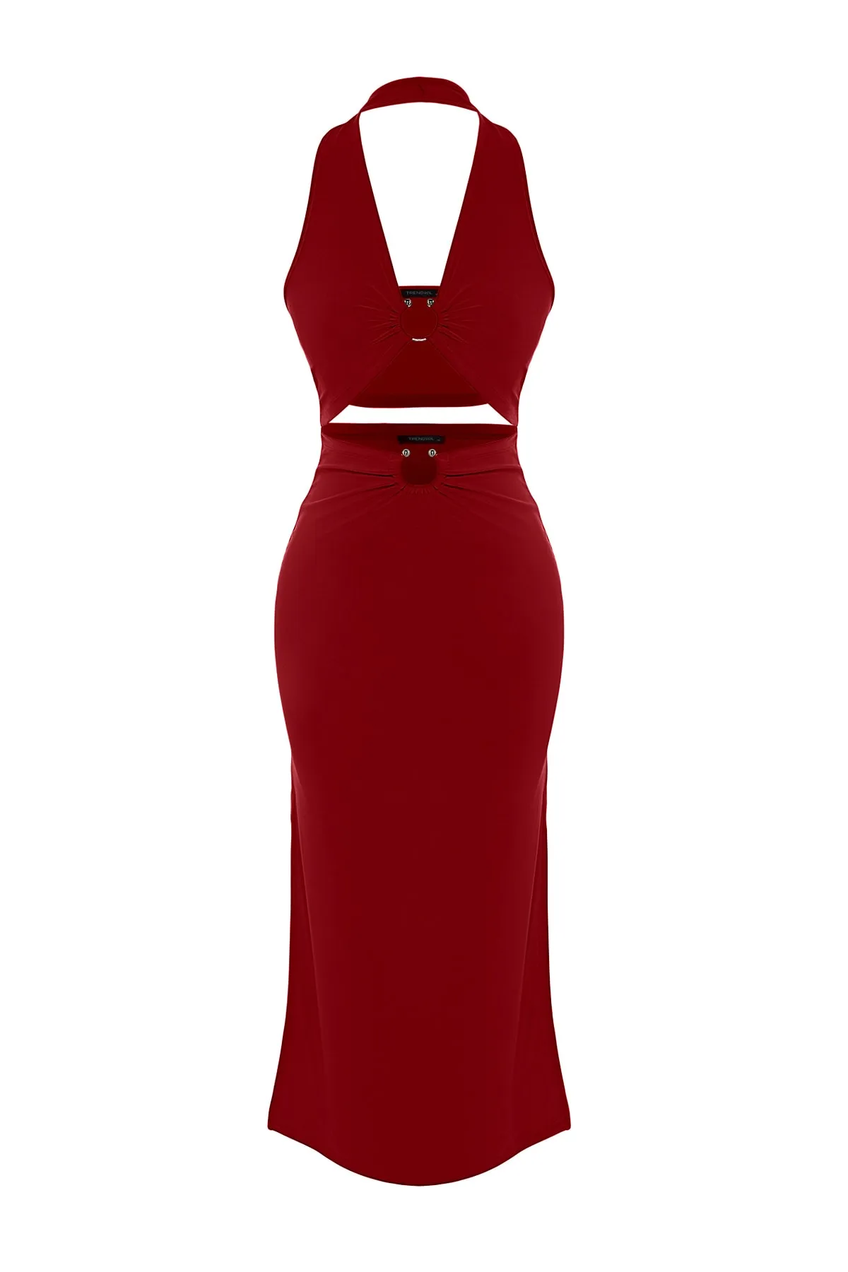 Trendyol Collection  Kachel-Strick-Accessoire-Bluse-Rock-Set TBESS23AU00084