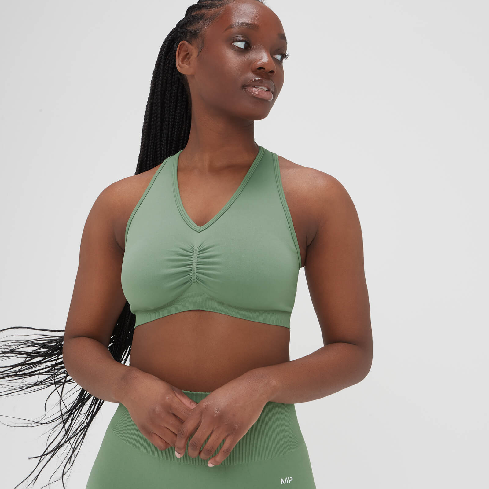 Brassière sans coutures délavée MP pour femmes – Jade délavé