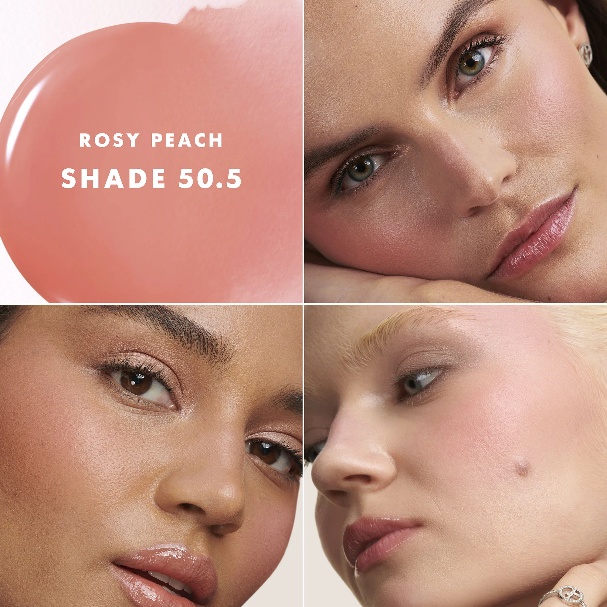 Svieži hodvábny tieň na líčka Face Luminous Silk - krémová lícenka