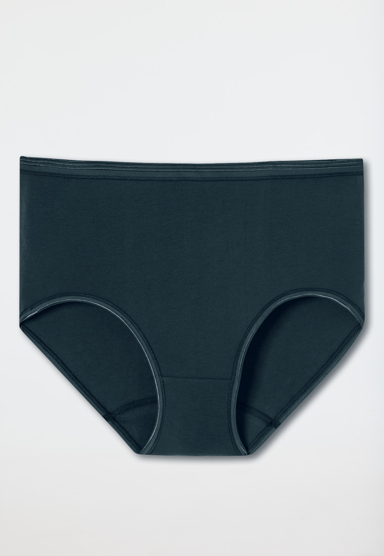 Midi-Slip Feinripp dunkelblau - Luxury