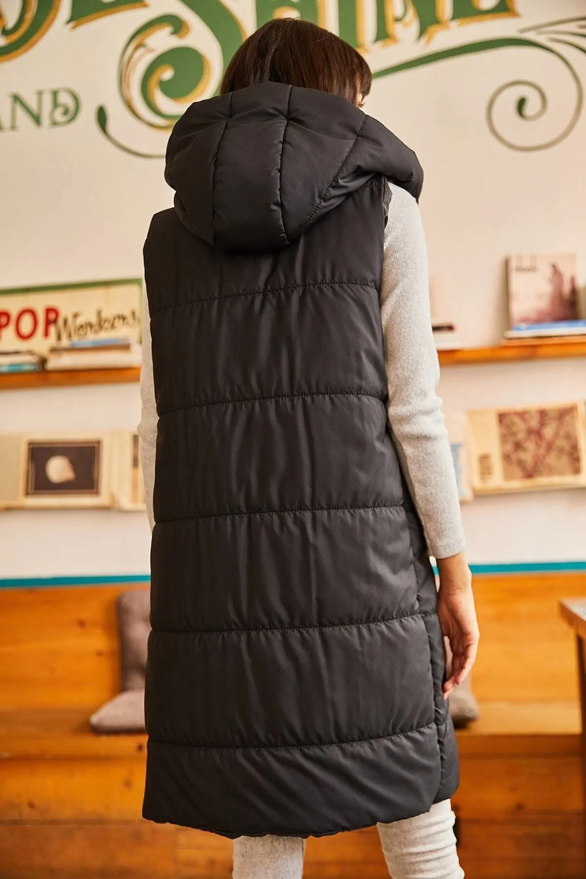 Olalook  Weste - Schwarz - Puffer
