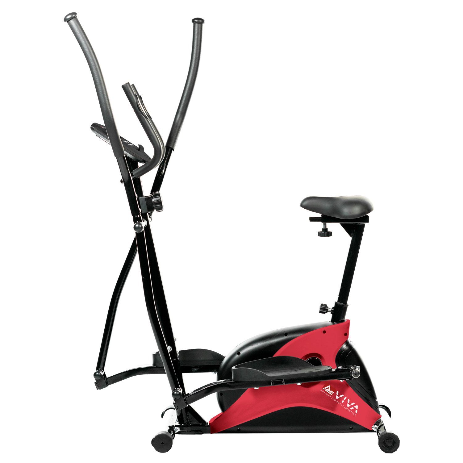 AsVIVA Crosstrainer & Heimtrainer AsVIVA C16 Bluetooth rot 2 in 1 Cardio