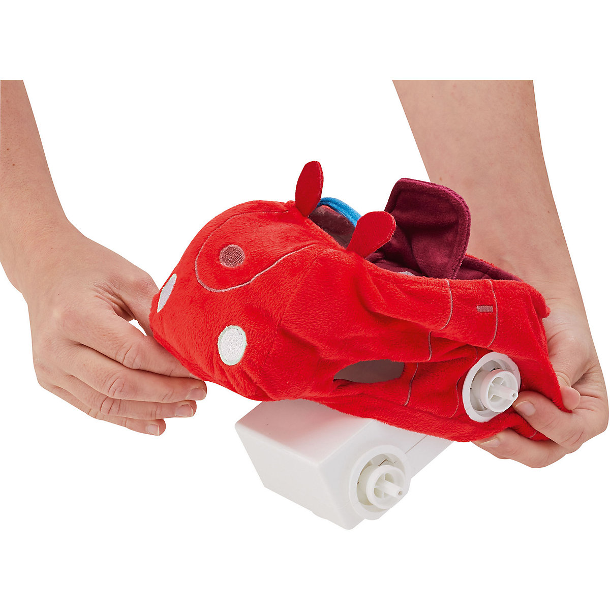 Mein erstes RC Auto Peppa Pig ferngesteuert, Revellino Plüsch Fahrzeug für Kinder ab 2 Jahren, 23 cm