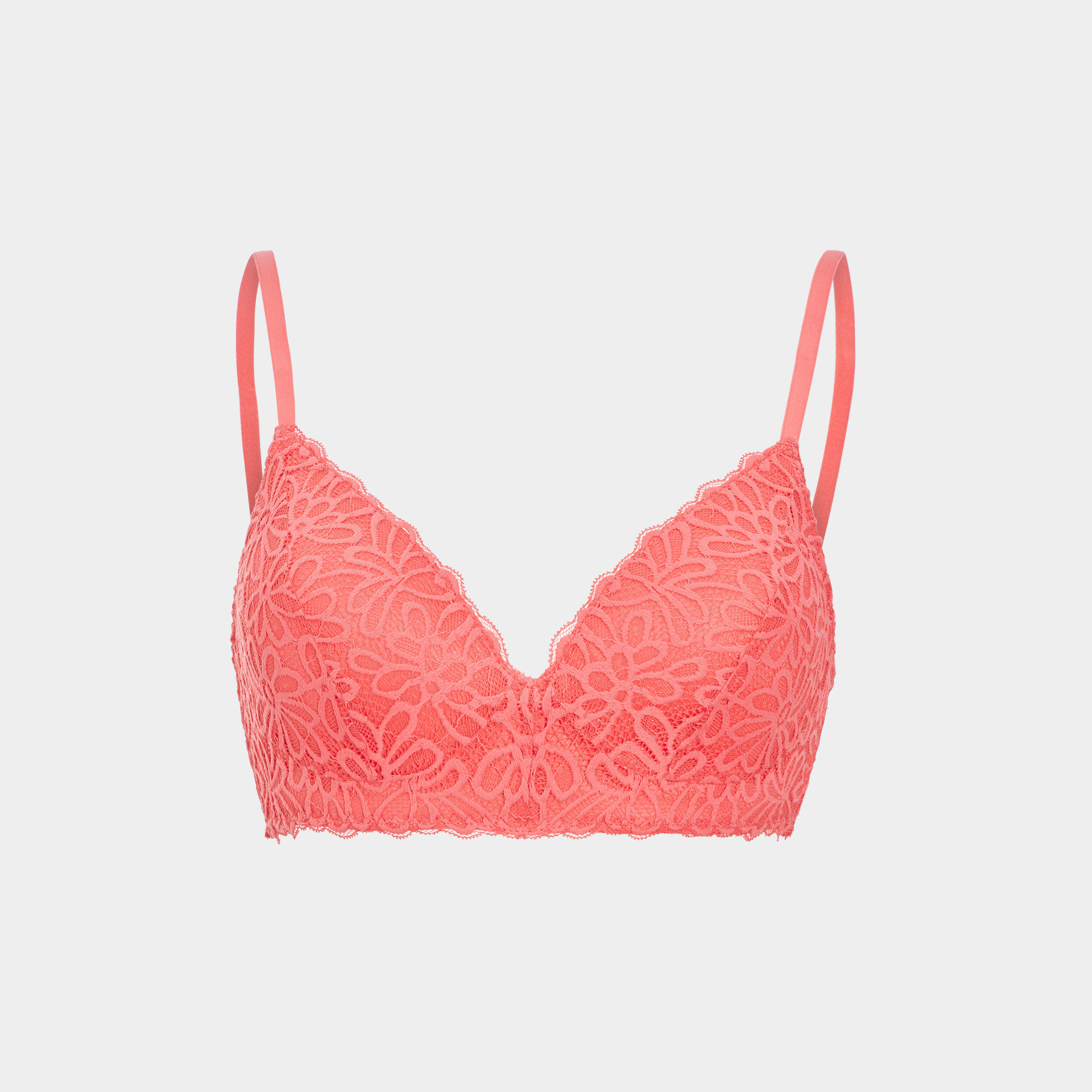Soutien-gorge triangle padded rose corail femme | La Halle