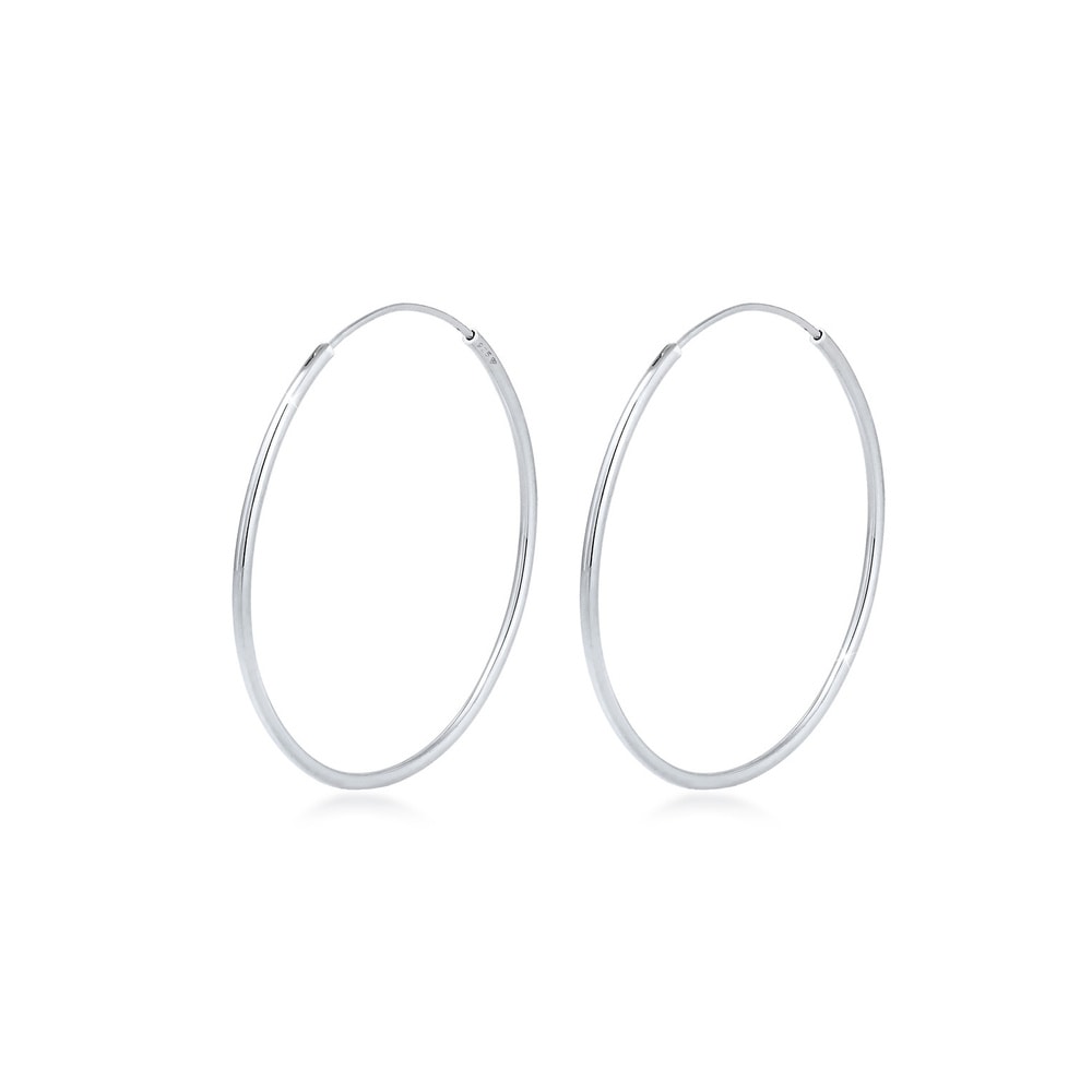 Elli Elli Boucles d'Oreilles Creolen Basic Filigran Hochwertig 925 Silber Boucles d'oreilles