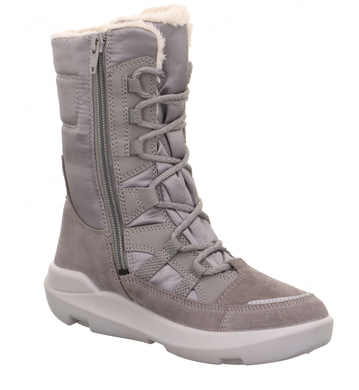 TWILIGHT - Hellgrau Stiefel mit Reißverschluss