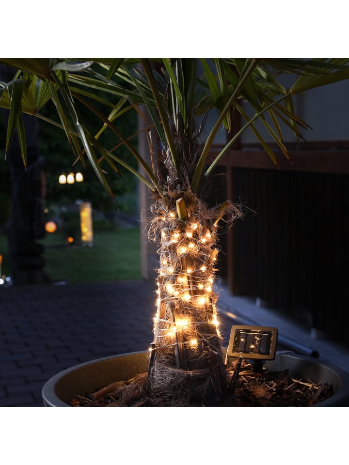 MARELIDA LED Solar Lichterkette Draht 100 LED L: 9,9m in silber günstig kaufen onesize