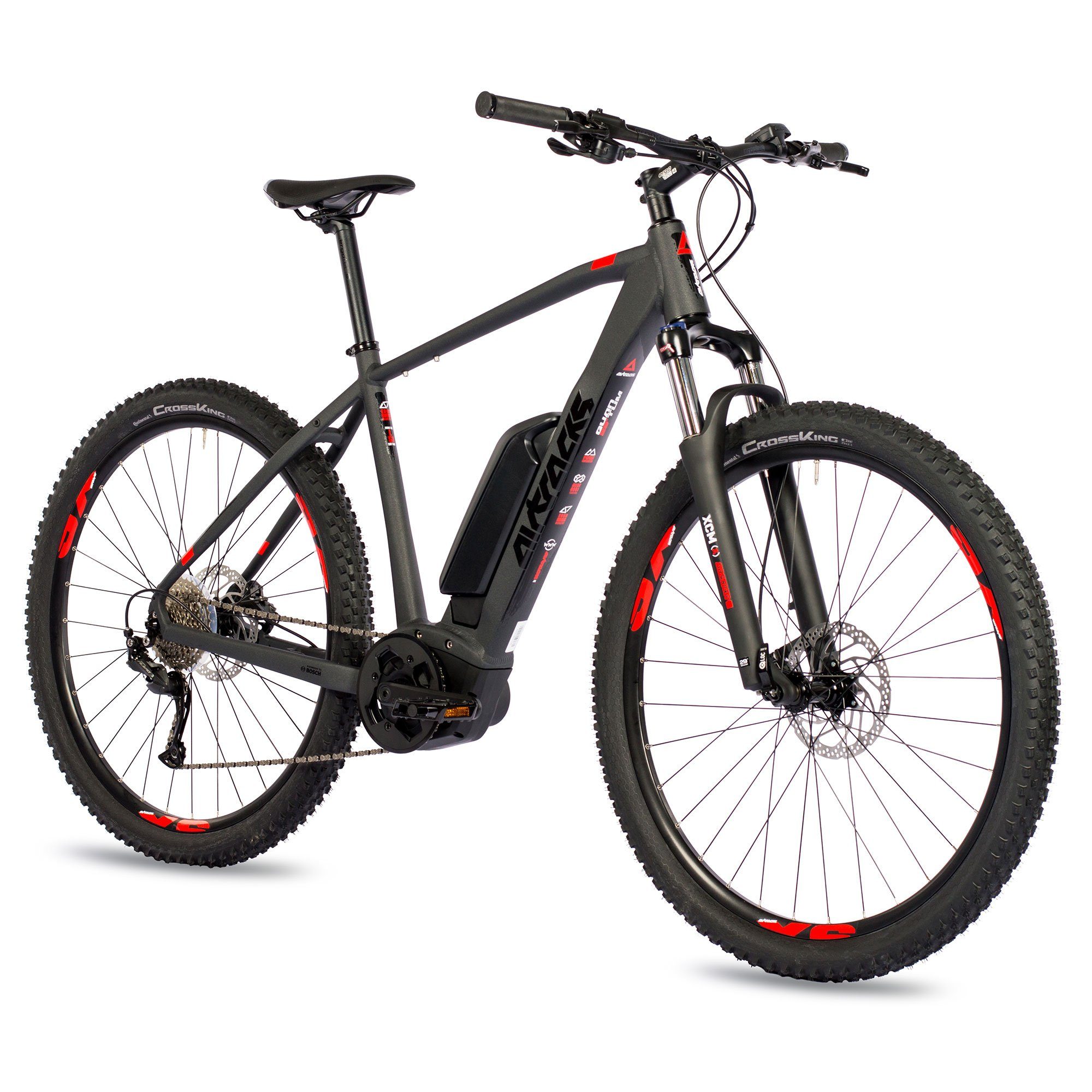 Airtracks E-Bike 29 Zoll E-MTB Mountainbike BOSCH Performance Line Gen3 500 Wh, 9 Gang, Kettenschaltung, Mittelmotor, 500 Wh Akku, SHIMANO ALIVIO - 46cm 51cm 56cm