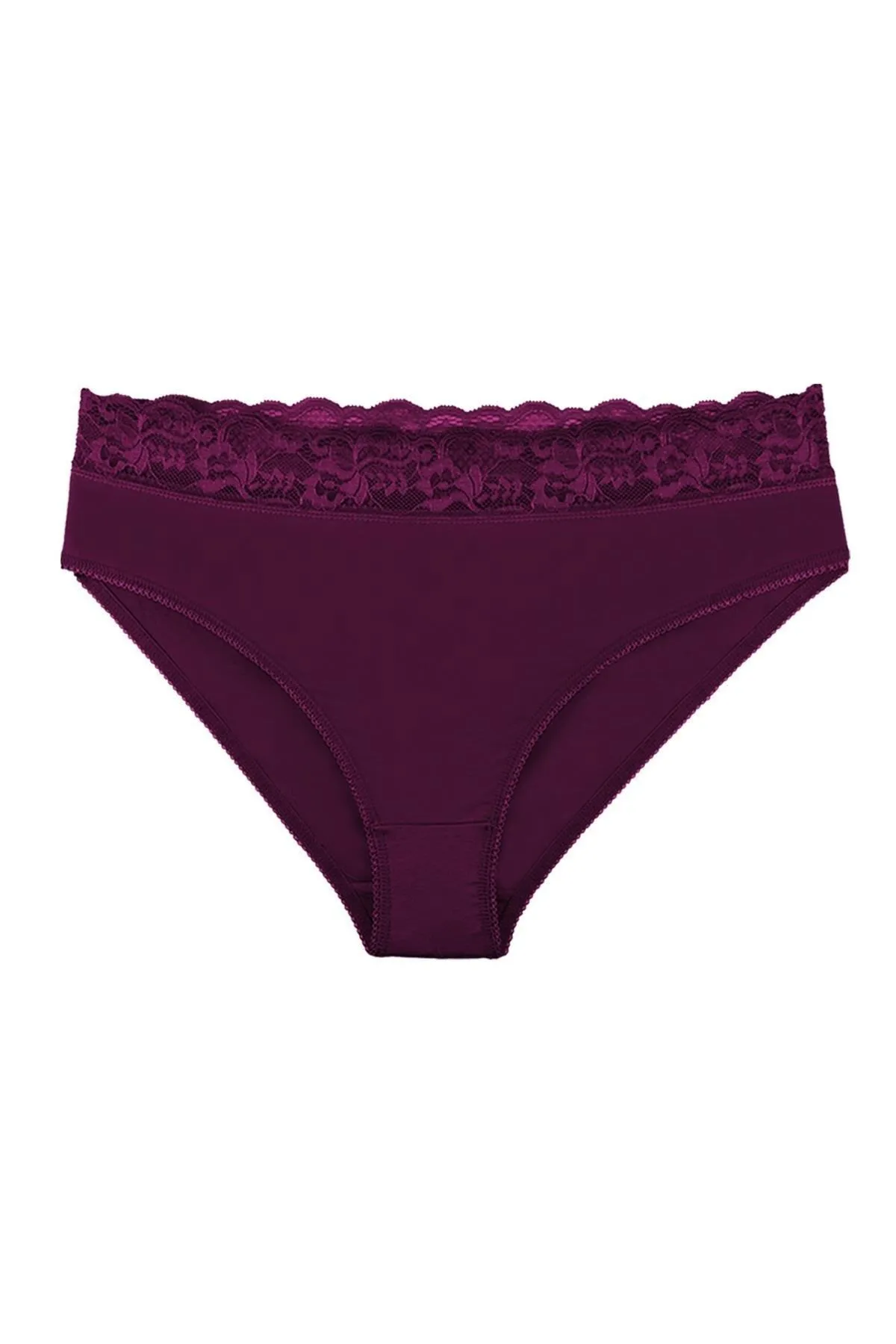 Sensu  5er-Pack Slip-Höschen aus Bio-Bambusstoff mit Spitze und Taille für Damen – Kts3081