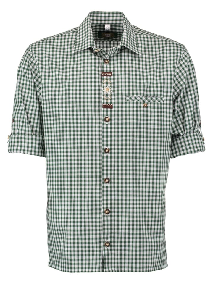OS-Trachten Trachtenhemd Smoba in khaki/schlamm günstig kaufen