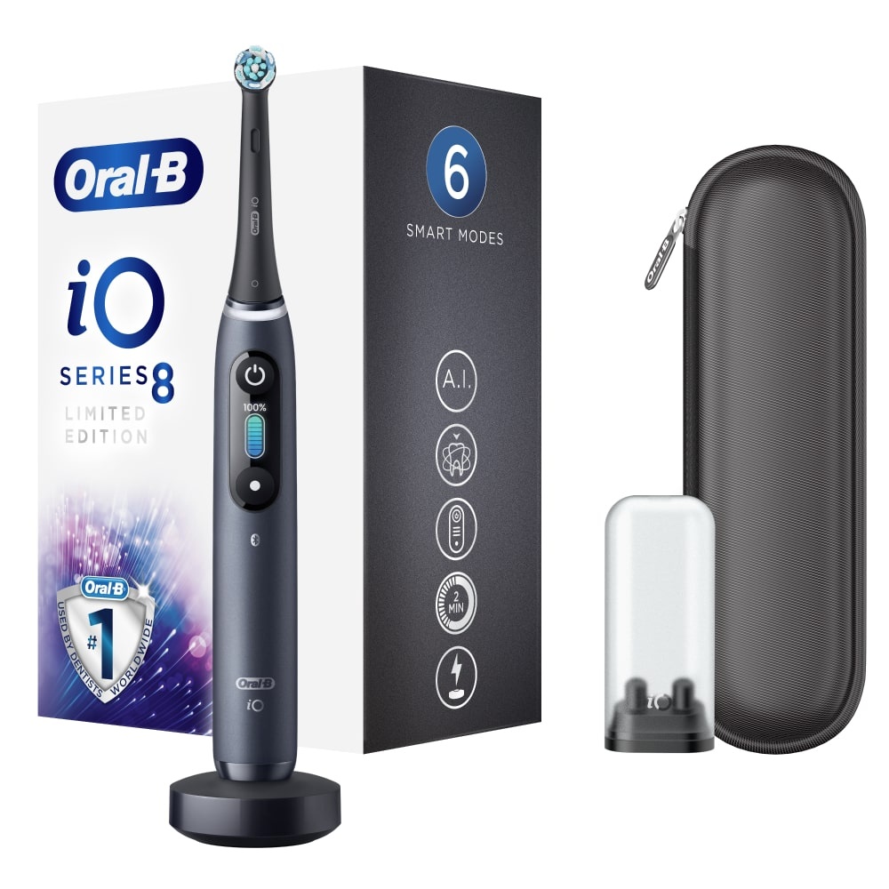 oral-b ORAL B iO BAD ELECT. iO 8 - Noire - Avec Etui de Voyage BROSSES A DENTS ELECTRIQUES RECHARGEABLES