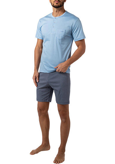 CALIDA, Pyjama, Baumwolle, hellblau