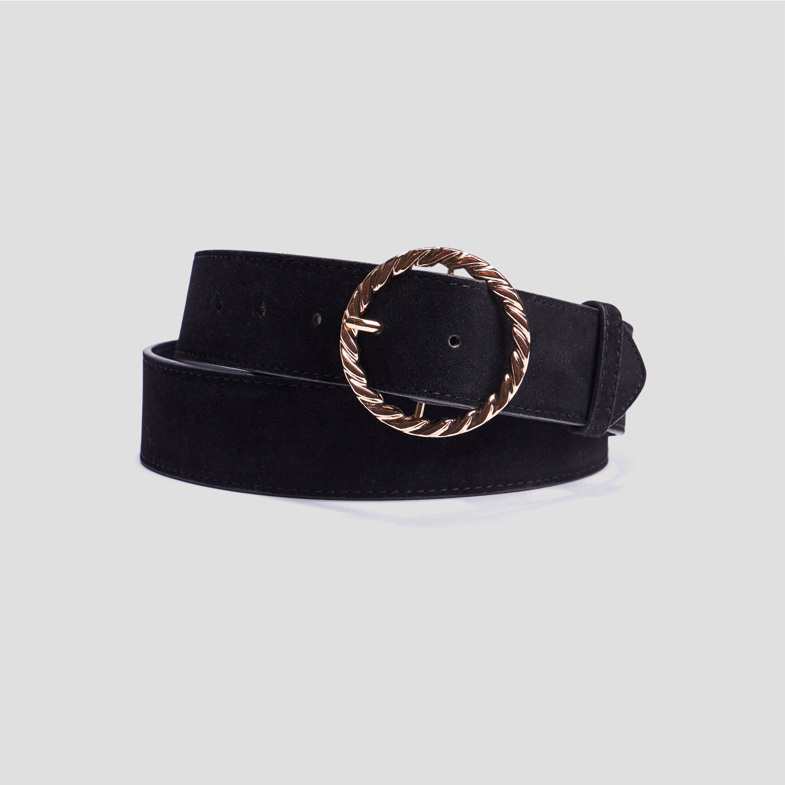 Ceinture aspect velours noir femme | La Halle