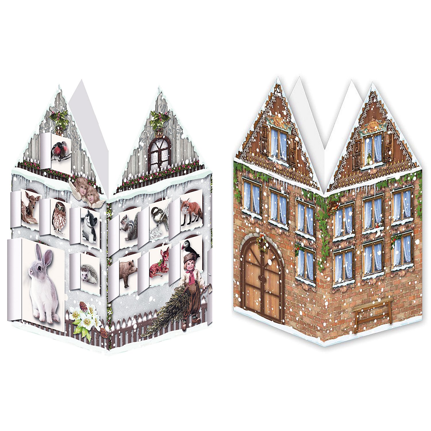 Adventskalenderkarten, für 4 Karten