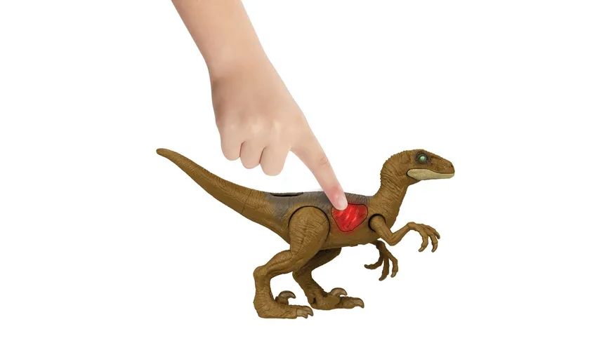 Jurassic World Epic Attack, Ford Explorer + Velociraptor mit Licht, Sound