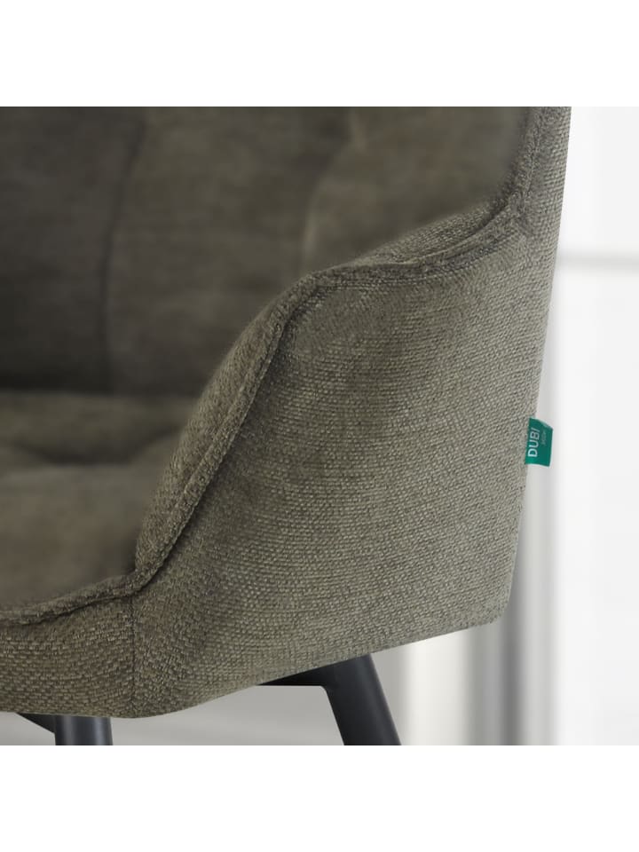 DUBI Möbel 2er-Set: Drehstuhl THOMAS-JILL in Grün - (B)61 x (H)82 x  (T)62 cm günstig kaufen onesize