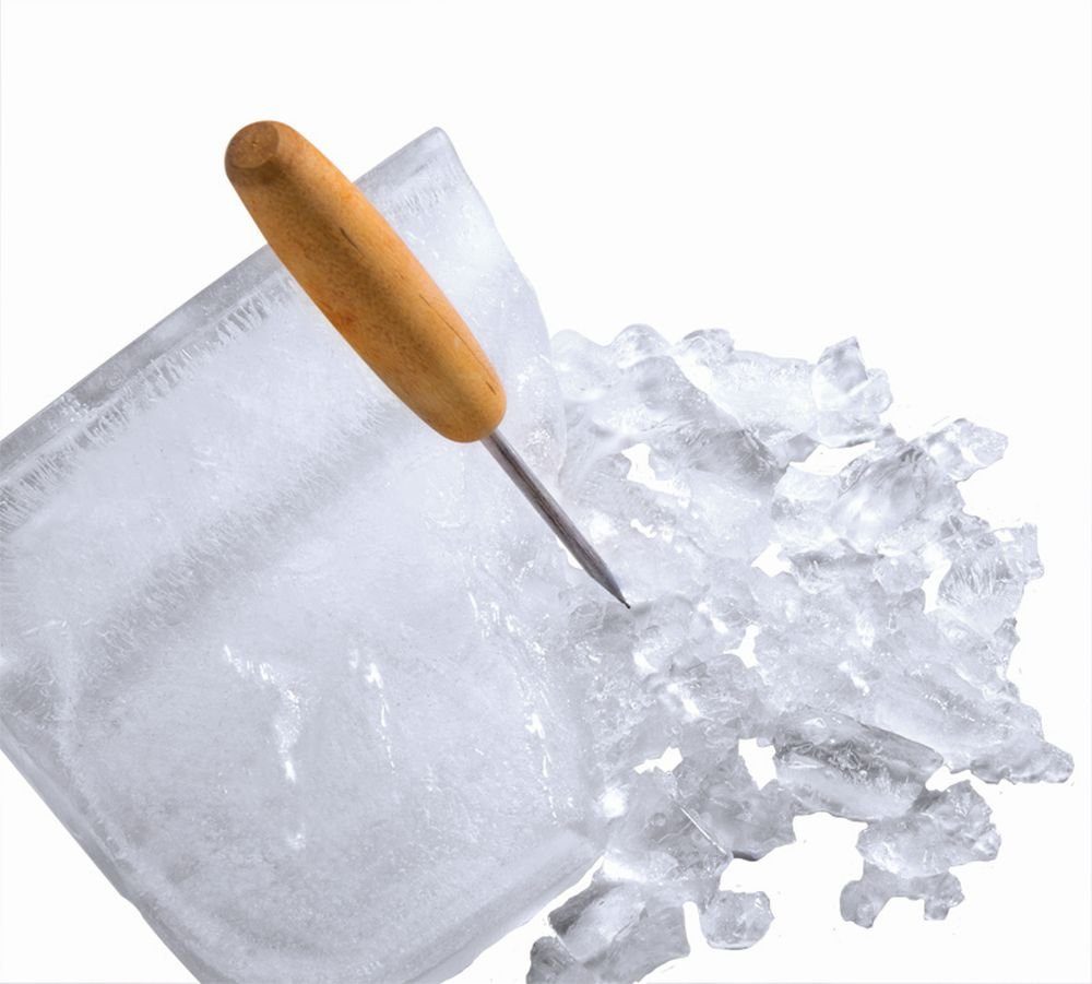APS Bar-Set, (1-St), Eiszerkleinerer mit Holzgriff 19,5 cm Edelstahl