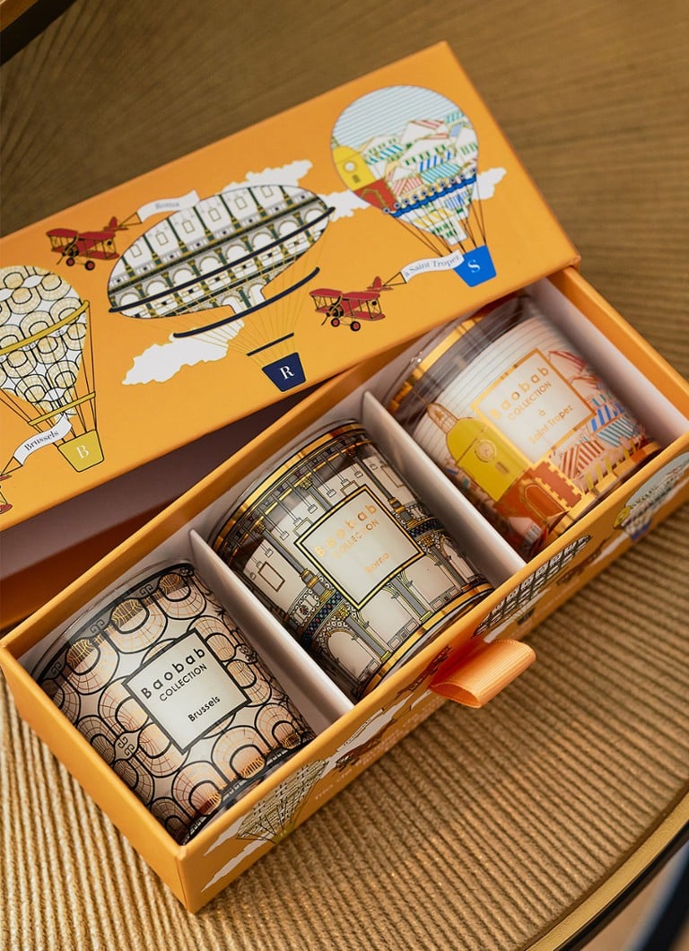 Coffret de 3 bougies parfumées de voyage Baobab Collection Trio