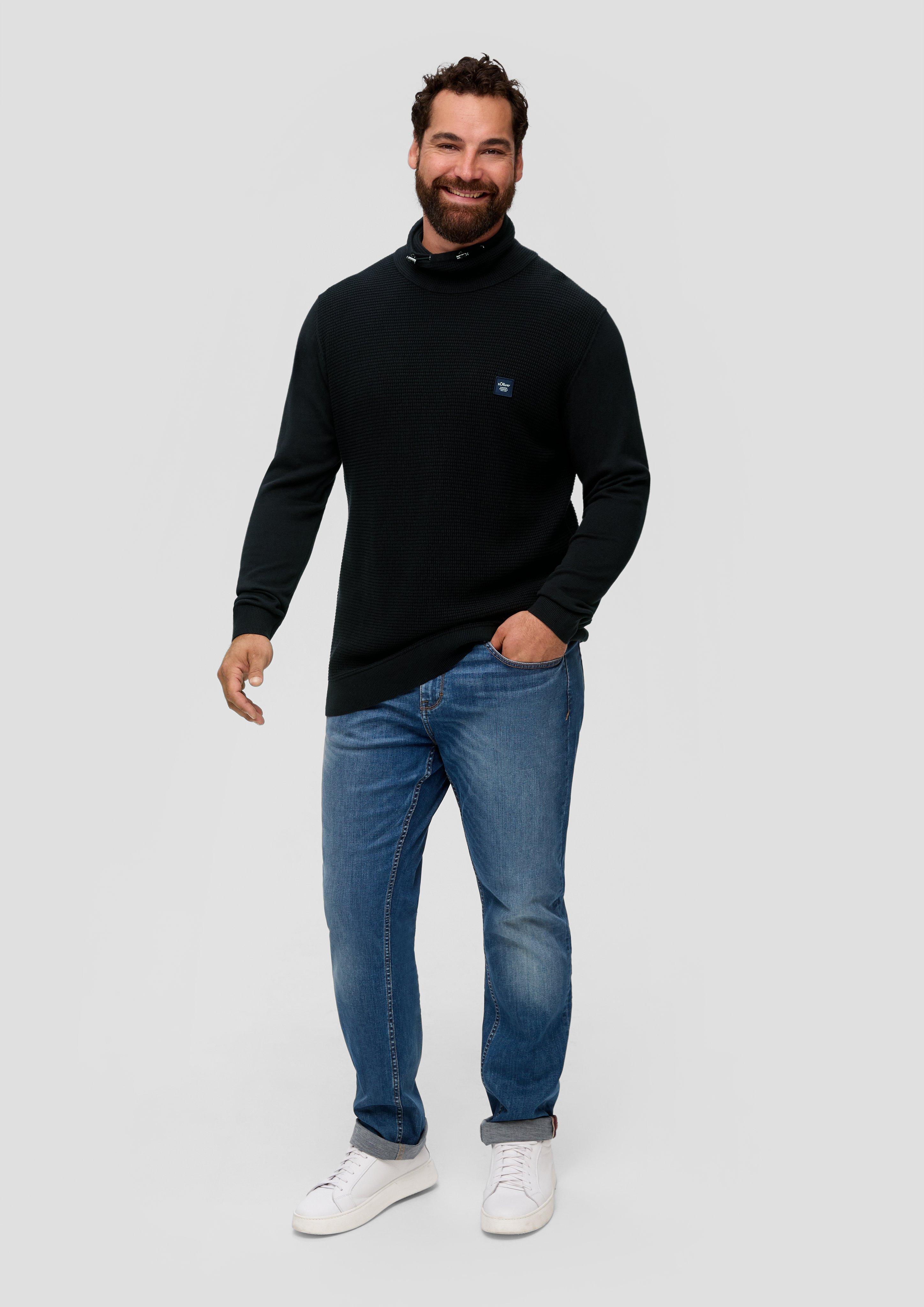 Strickpullover mit Jersey-Ärmeln  2143414-9999