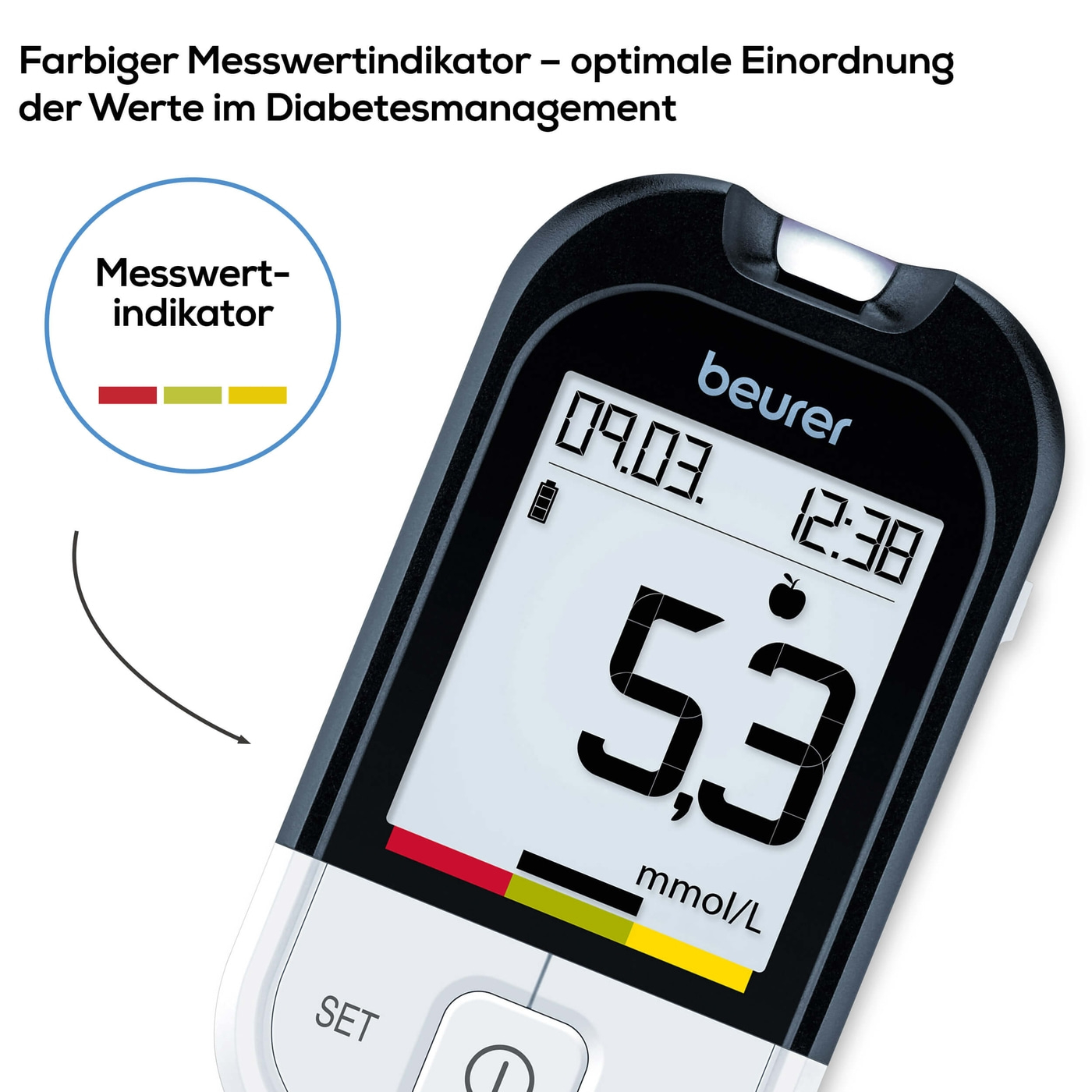 Beurer Blutzuckermessgerät GL 48 mmol/L-Schnell & präzise