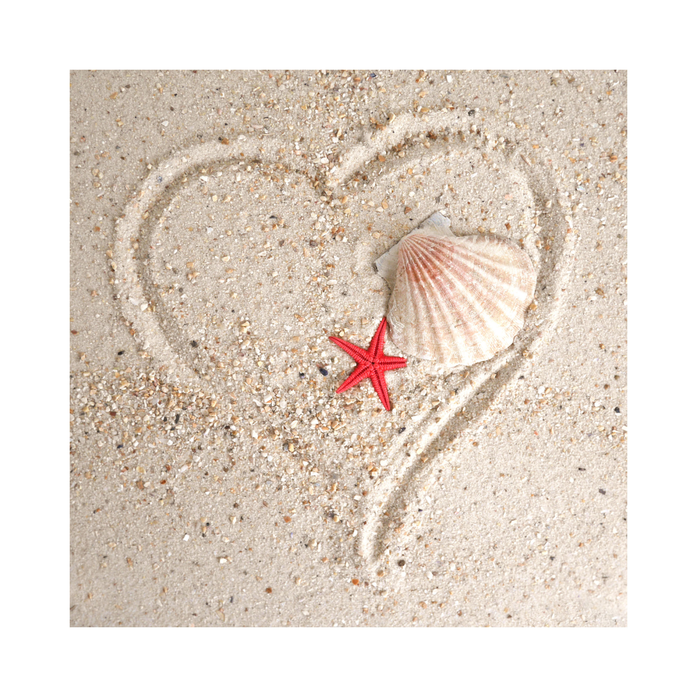 Servietten Atelier Herz im Sand