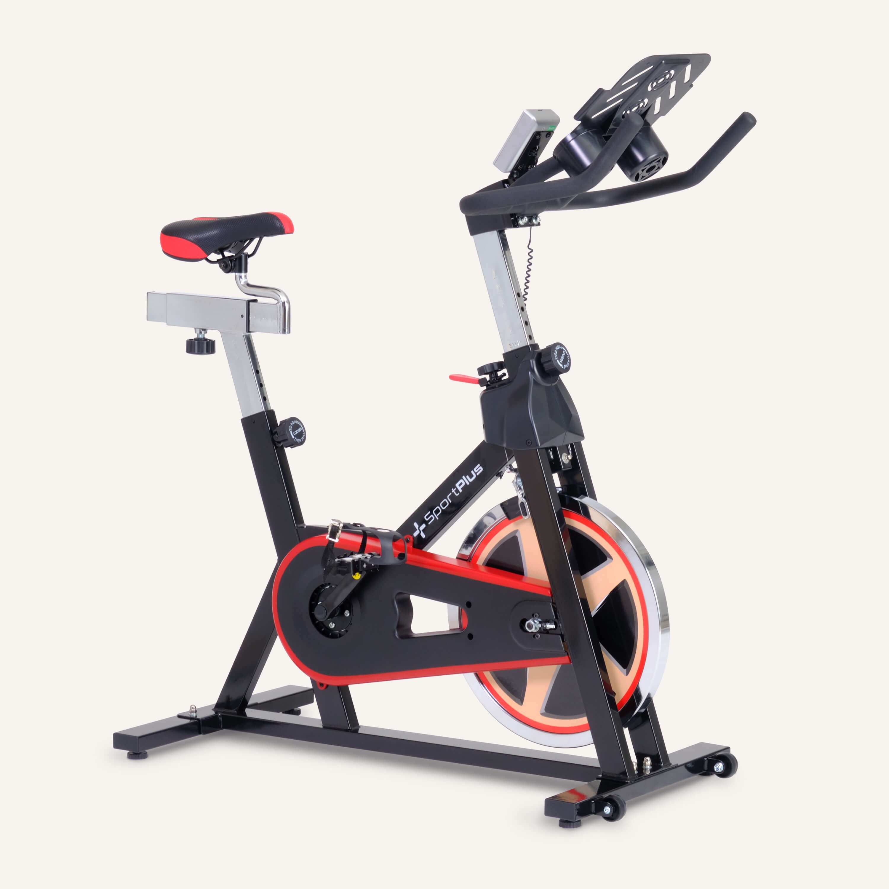 SportPlus Heimtrainer SP-SRP-2100-i, Speedbike, Fitness-Bike, stufenloser Widerstand, 13 kg Schwungmasse