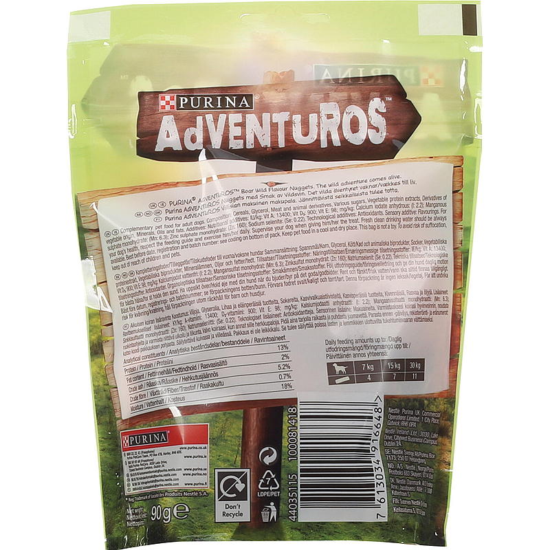 Godbiter til hund 90 g Adventuros