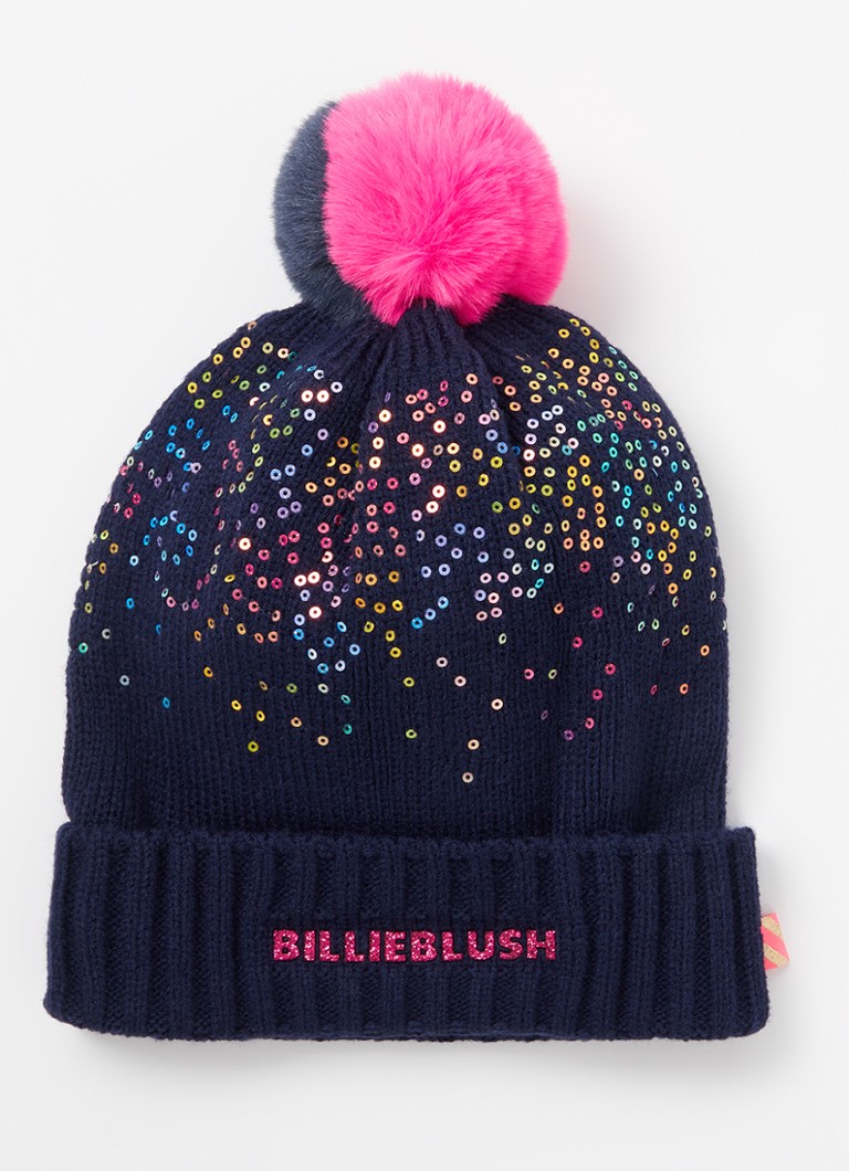 Billieblush Chunky knitted hat with embroidery