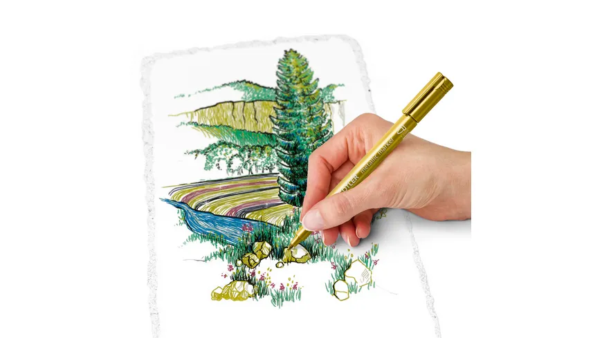 STAEDTLER® Layoutmarker 8323 Metallic pen & Pigmentliner im Etui