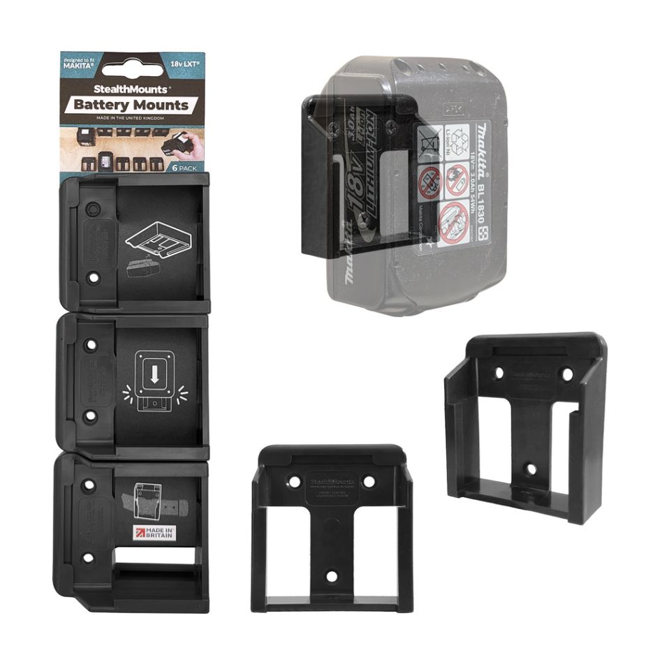 StealthMounts BM-MK18-BLU-6 Μπλε θήκες μπαταριών για Makita 18v (Σετ 6)