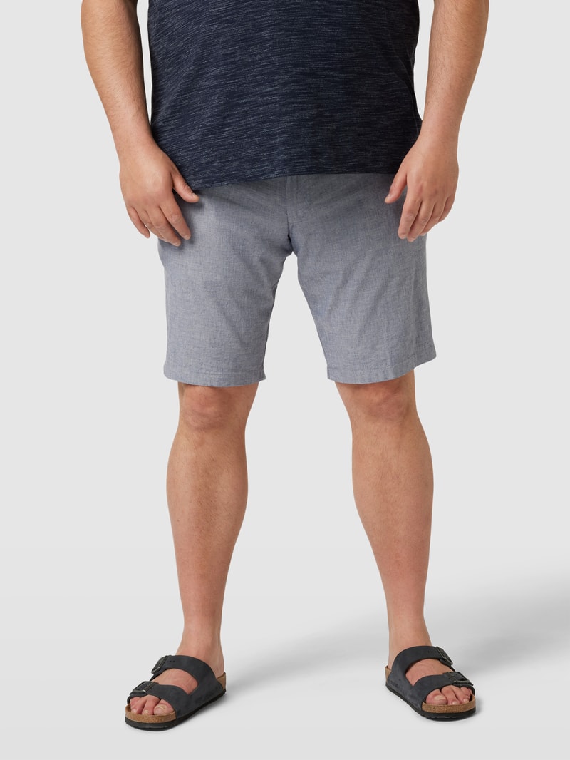 PLUS SIZE RegularFit Shorts mit Leinen Modell 'DAVE' in blau
