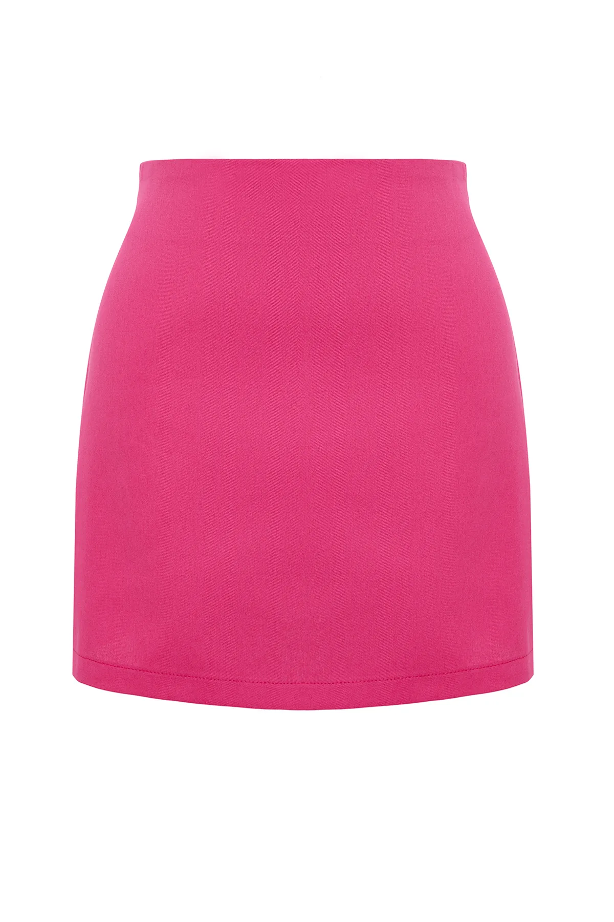 Trendyol Collection  Fuchsiafarbener Mini-Webrock in A-Linie mit hoher Taille TWOSS22ET0136