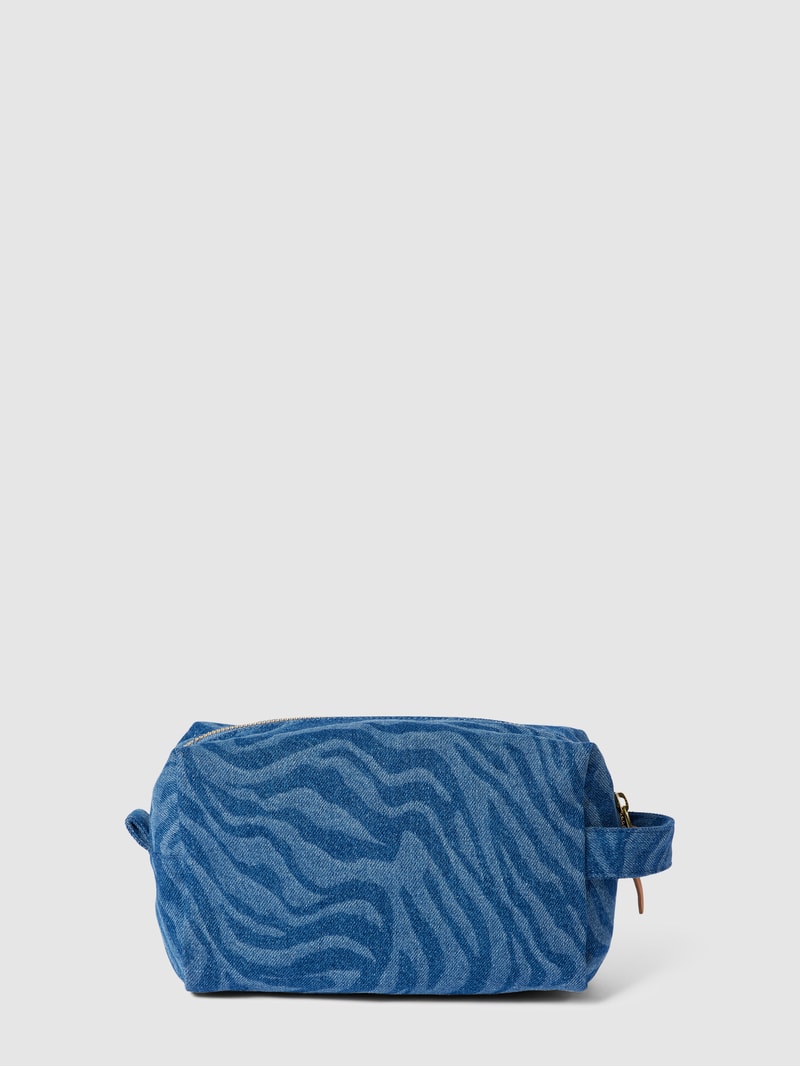 Kosmetiktasche mit Allover-Muster Modell 'Sierra' in jeans