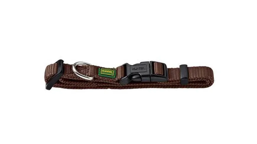 Hunter Hunde Halsung Vario Basic extra breit braun Größe: S