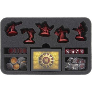 Feldherr 50 mm Schaumstoffeinlage für Warhammer Underworlds Shadespire: Khorne Bloodbound
