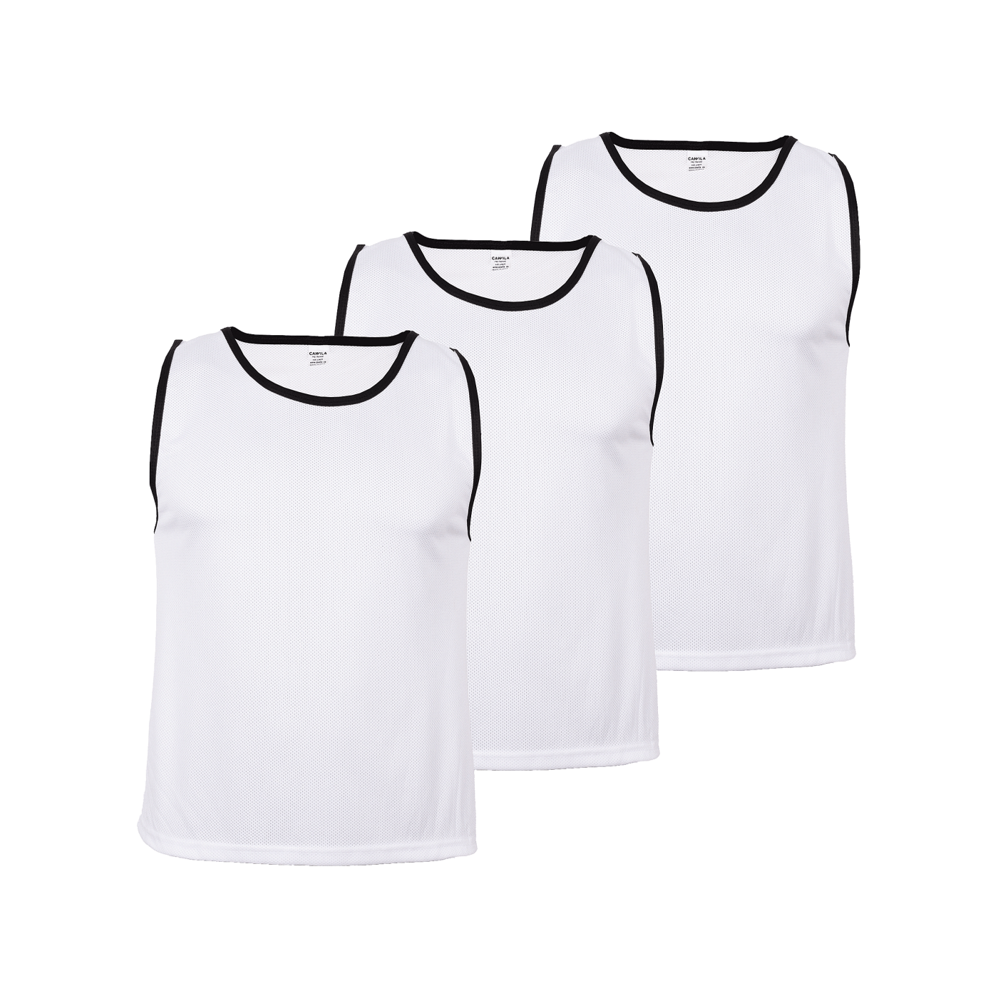 Cawila ACADEMY Trainingsleibchen 3er Set Kids Weiss