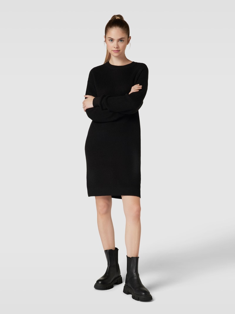 Strickkleid mit überschnittenen Schultern Modell 'MAYSA' in schwarz