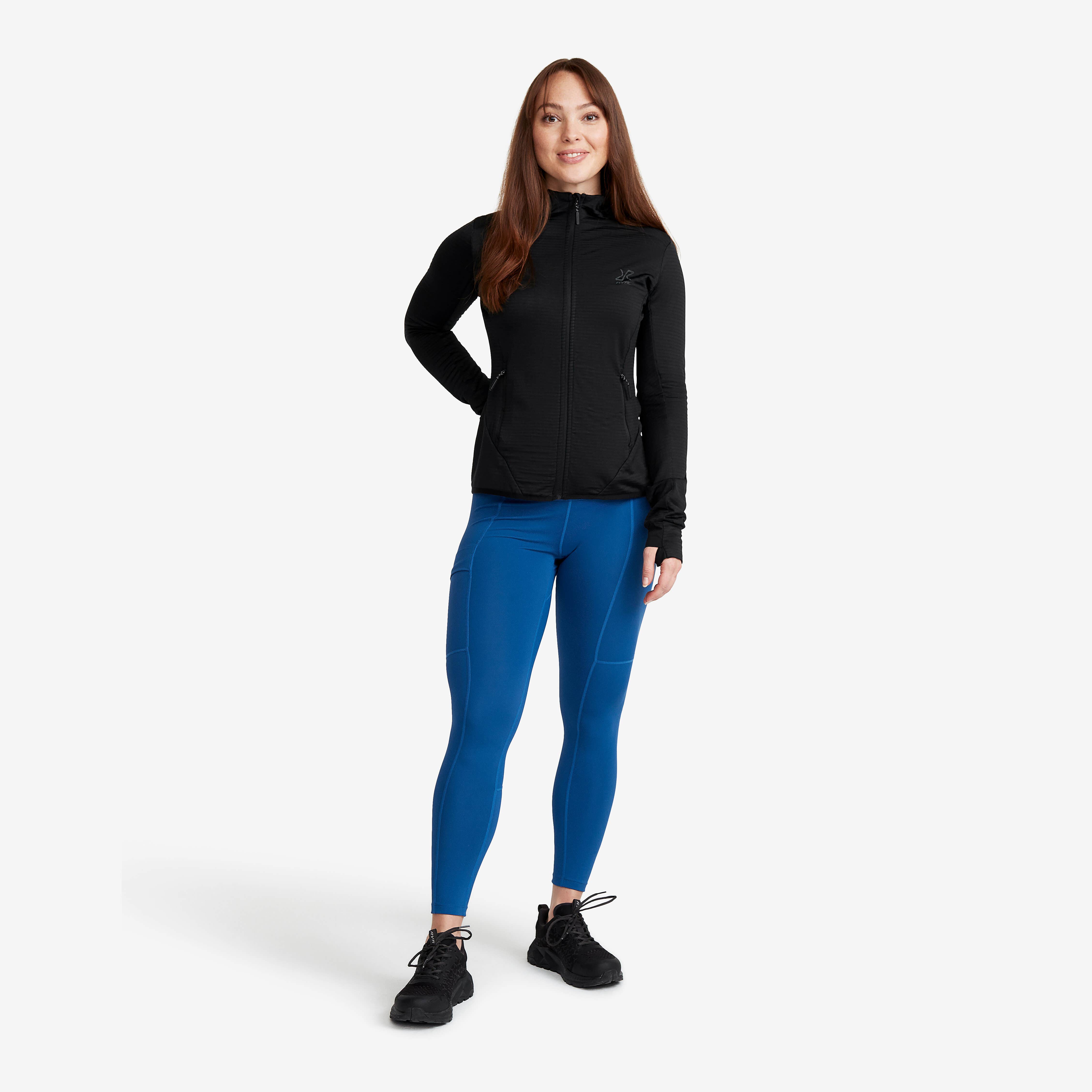 Waffle Hoodie Femme Black