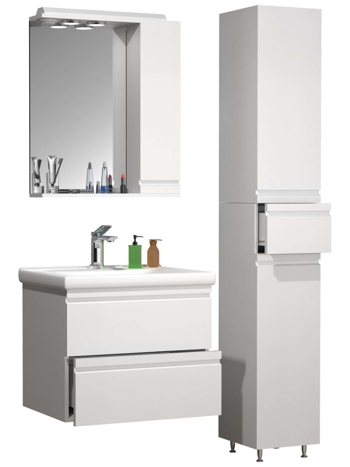 ebuy24 Badmöbelset SiloraL Weiß 90 x 46 cm günstig kaufen onesize