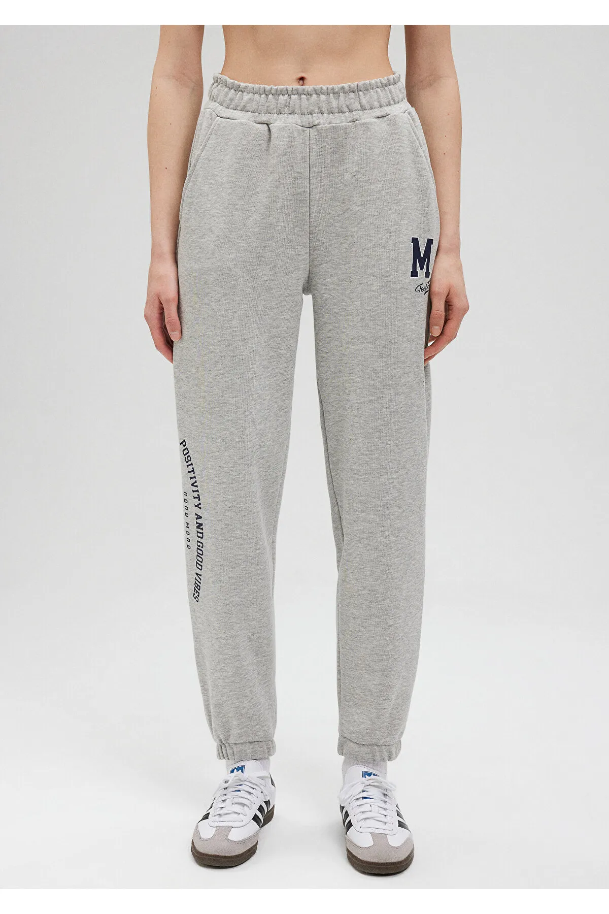 Mavi  Graue Jogginghose mit Logo-Print1010759-82816