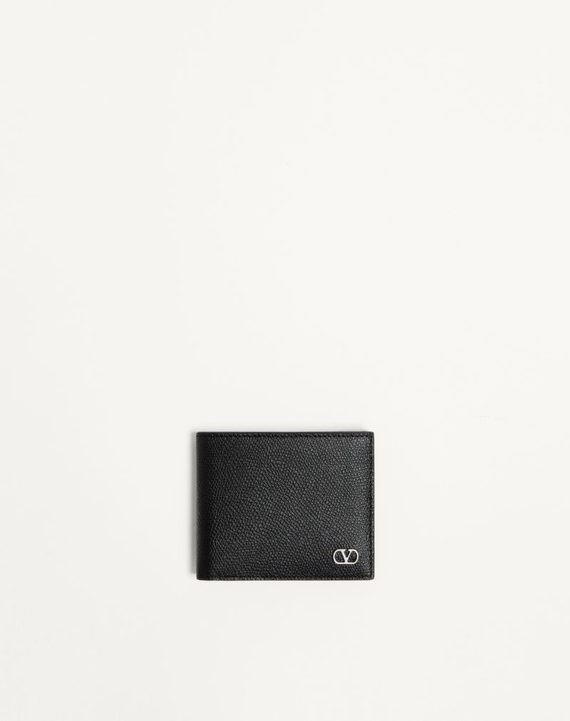 Carteira Valentino Garavani VLogo Signature em couro de bezerro granulado