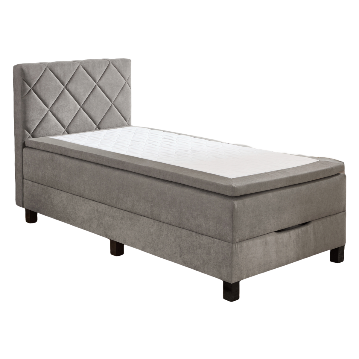 Sun Garden Boxspringbett Jeff mit Bettkasten Silber 100 x 200 cm