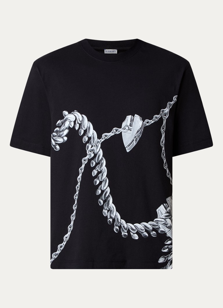 Tricou Burberry cu guler rotund și imprimeu