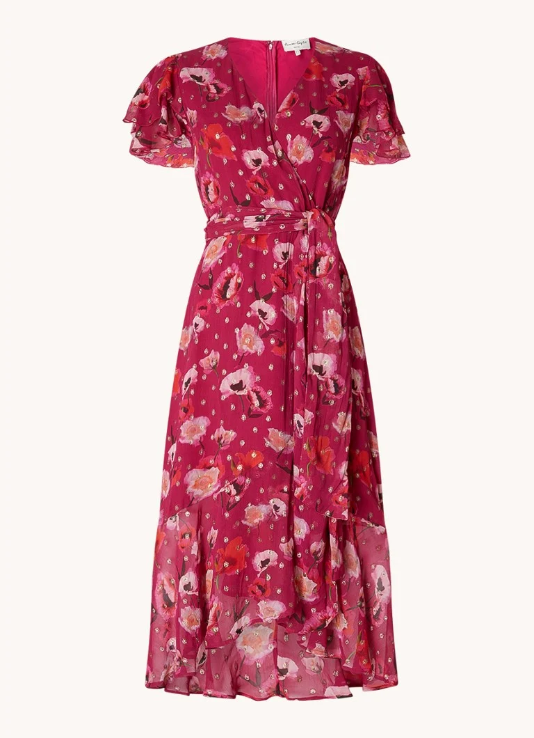 Vestido midi Nadine de Phase Eight, con estampado floral y detalles de lúrex.
