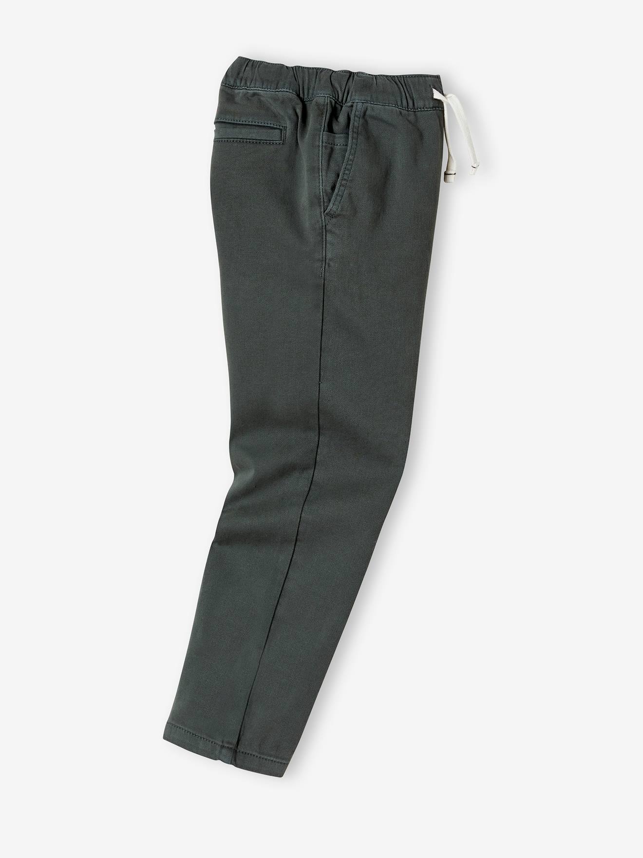 Vertbaudet Jungen Chinohose mit Schlupfbund Oeko-Tex - grün