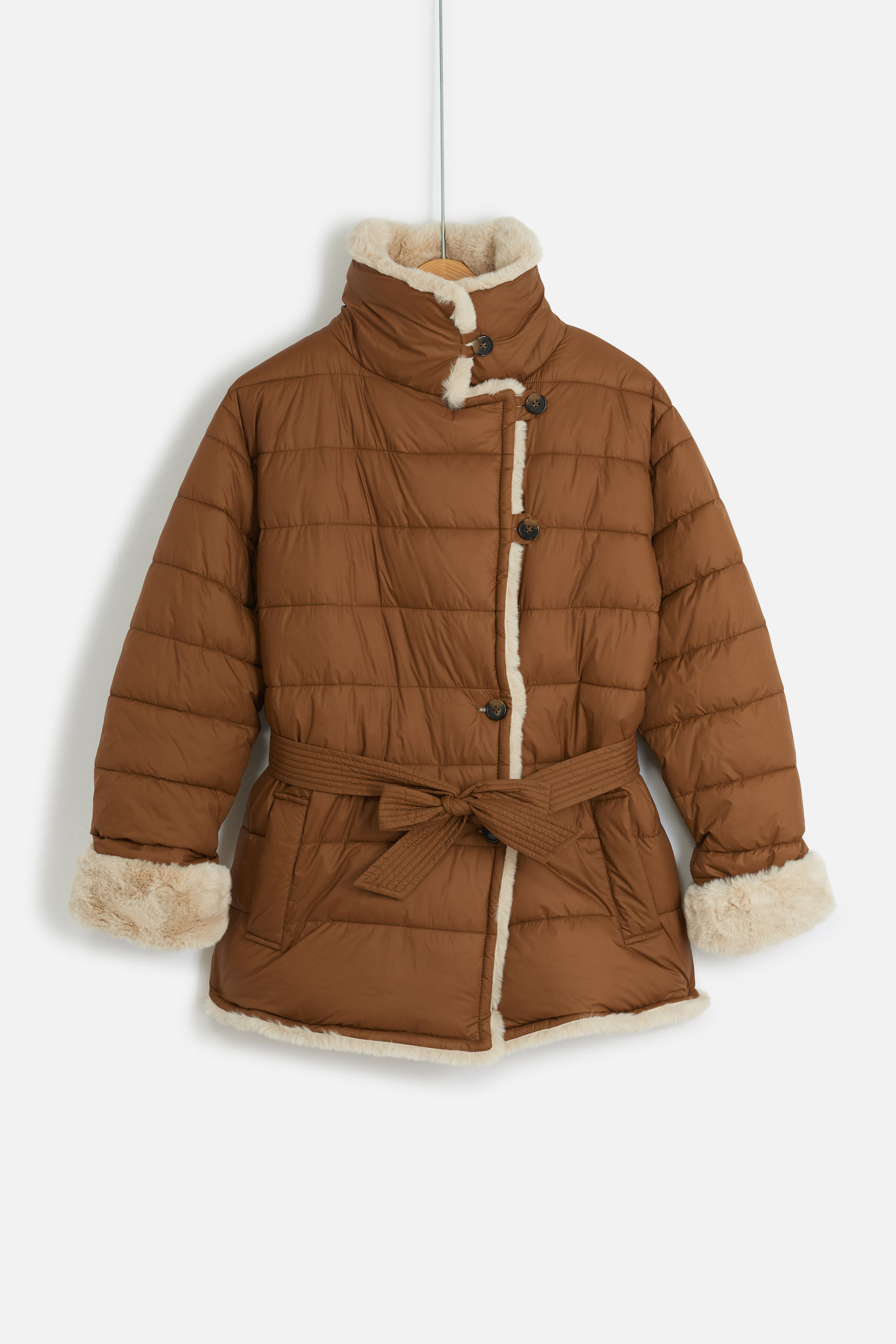 Doudoune rosalie taupe femme