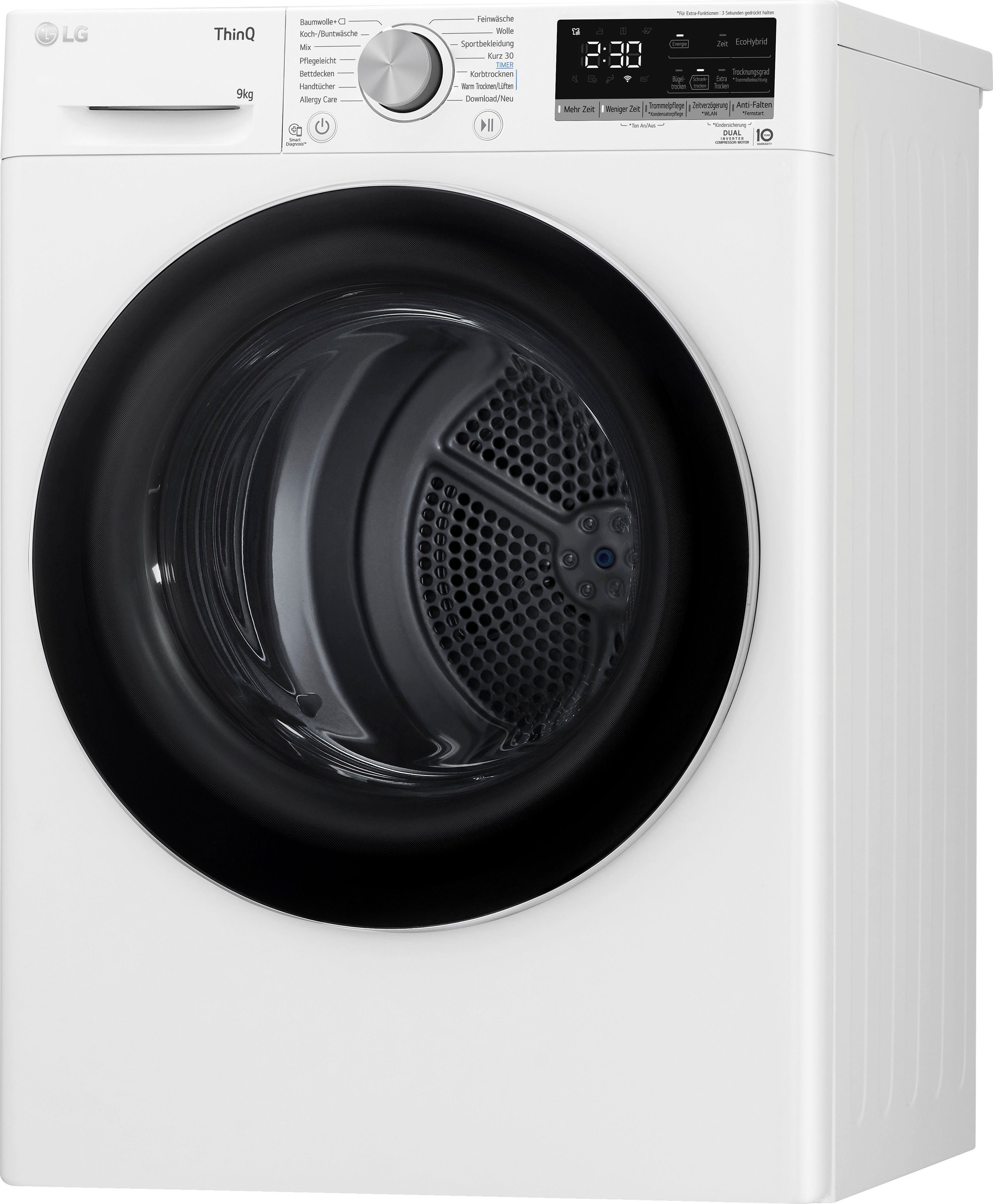LG Wärmepumpentrockner V5RT9N, 9 kg, Super leiser und langlebiger Kompressor